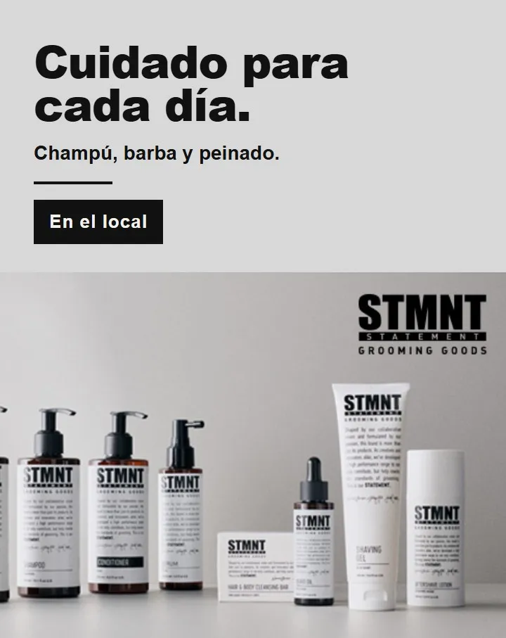 Gama STMNT de champú, barba y peinado. Foto de la marca.